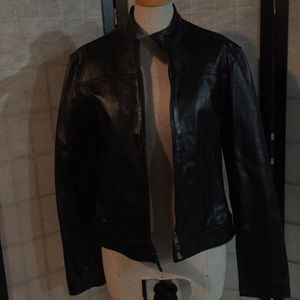 Brody black leather jacket